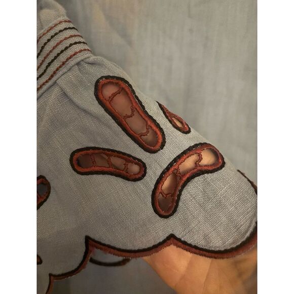 Vyshyvanka Ukrainian Embroidered Dress Linen Size M/ L - Picture 9 of 9